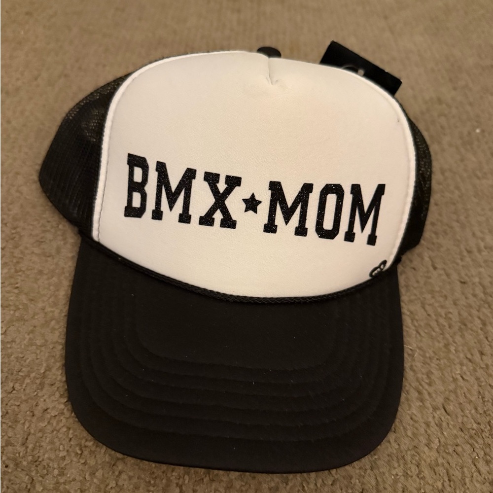 Mother Trucker “BMX MOM” Trucker Hat – Black & White – NWT